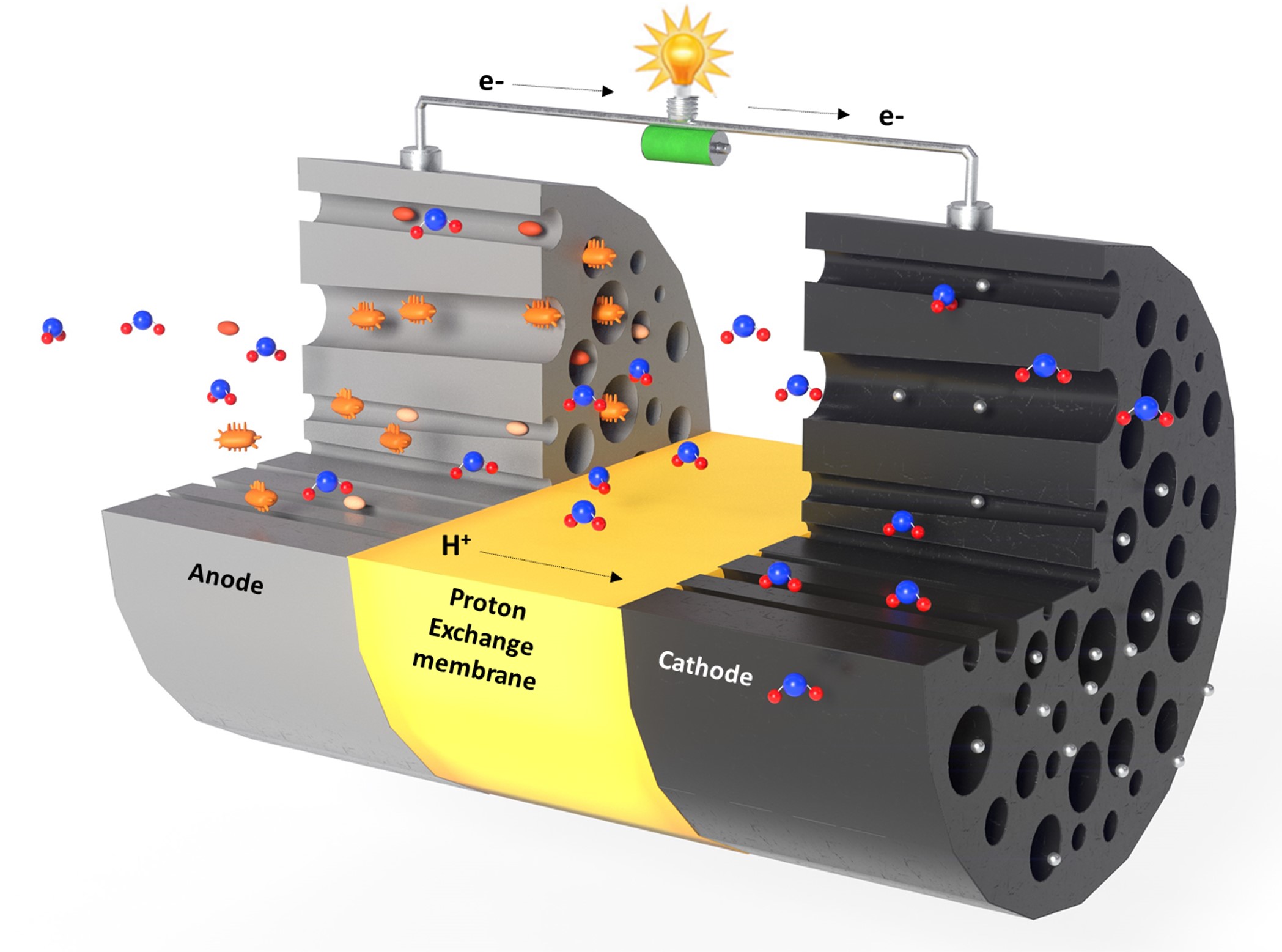 Table of contents image for moisture-enabled biobatteries
